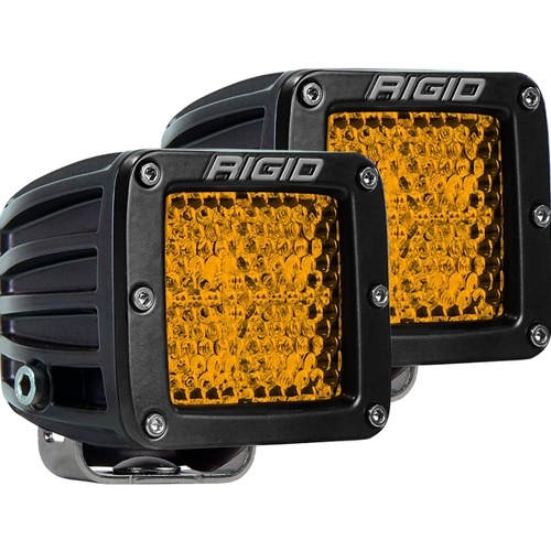 Rigid Industries Diffused Rear Facing High/Low Surface Mount Yellow Pair D-Series Pro RIGID Industries